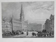 BRUXELLES Belgique GRAVURE