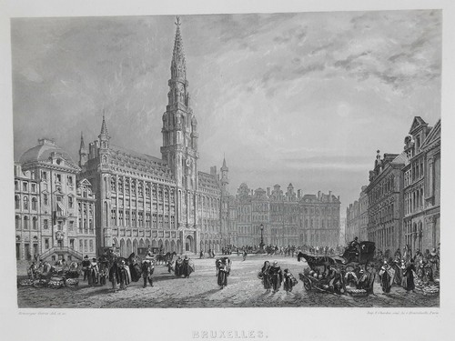 Bruxelles belgique gravure - bruxelles,