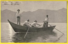 cpa ÉVIAN les BAINS (Hte Savoie) Lac Léman Retour de PÊCHE Coll. Source CACHAT