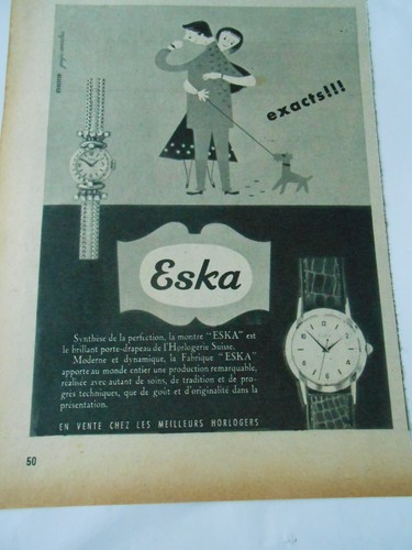 Publicité 1952 eska - ,