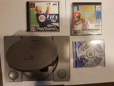 console play station 1,2 carte mémoire, manete ps1 +3jeux  fifa 99 nagano winter