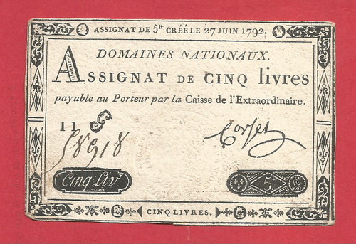 Assignat livres 27 juin - livres,