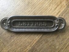 ANTIQUE BELLE ENTRÉE de BOÎTE AUX LETTRES en FONTE CF ANCRE DE MARINE 2 fin XIXÈ