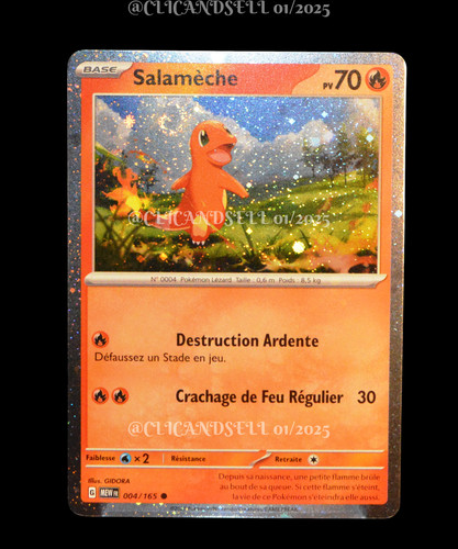 Carte pokémon salamèche - carte,