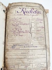ANCIEN LIVRET MILITAIRE 1917
