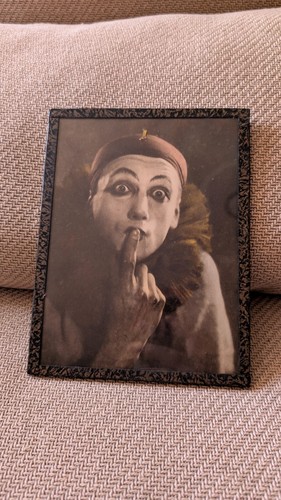 Vintage creepy clown photo - creepy,