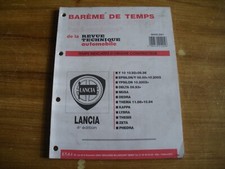 REVUE TECHNIQUE BAREME DE TEMPS LANCIA Y10 EPSILON DELTA MUSA DEDRA KAPPA LYBRA