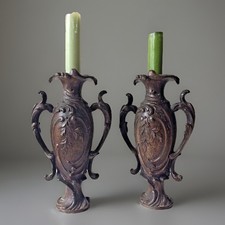 Paire de Bougeoirs Anciens en
