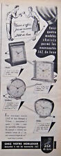 PUBLICITÉ DE PRESSE 1952 RÉVEILS JAZ DE LUXE BALIC LANDIC COLMIC COTIC
