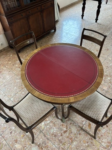 Table ancienne cuir - ancienne,