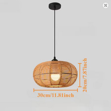 lampe suspendue Lustre Plafond luminaire Rotin Osier Bambou luminaire