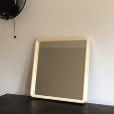 MAKIO HASUIKE - GEDY Miroir Beige Carré Space Age Vintage 70 Era Artemide Knoll