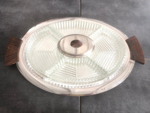 Plateau miroir vintage - , à