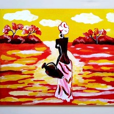 Paysage africain peinture
