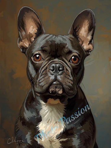 Photo bouledogue français - a4,
