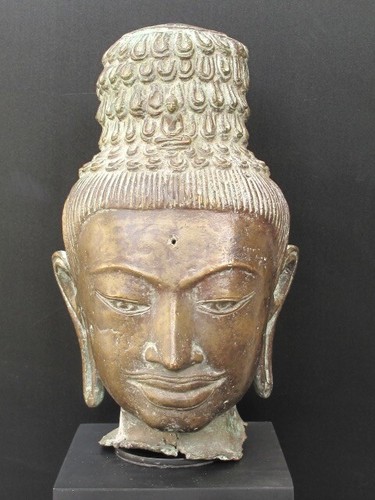 Ancienne tête khmer shiva - tête, en