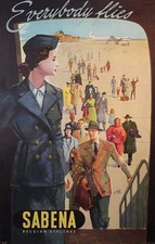 Affiche poster sabena - ,