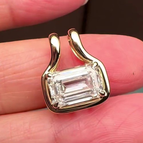 Emerald cut moissanite - ct,