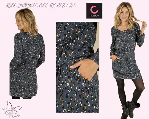 Robe imprimée avec poches - , /