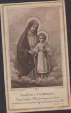 IMAGE PIEUSE SANTINI HOLY CARD MARIE ET L'EUCHARISTIE Parole de ST EPHREM