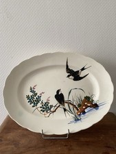 grand plat longwy Faïence Émaillé 