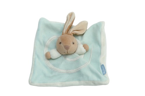 Doudou plat lapin kaloo bleu - kaloo,