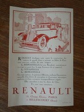 Brochure  Automobile 1928 RENAULT Reinastella Vivastella Monastella RENE VINCENT