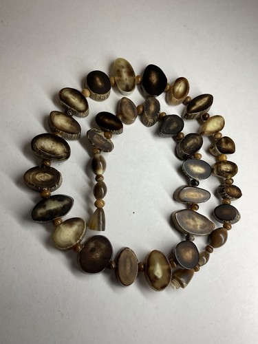 Collier rondelles corne - de, de