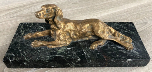 Belle sculpture bronze chien - sculpture,