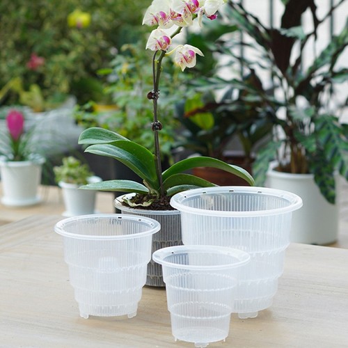 Pot résine transparent - pot,