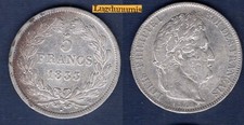 5 Francs 1833 T Nantes TB VII