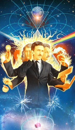 Plaque métal nikola tesla - ,