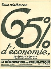 Publicité ancienne voiture automobile pneu 1926 Wallace Paris issue magazine