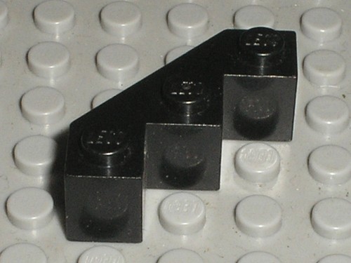Lego black brick 3x3 facet - black, ref