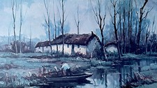 Aquarelle signée lucien chenu - aquarelle,