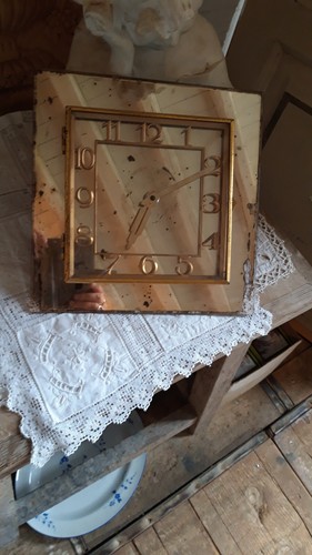 Ancienne pendule reveil miroir - ancienne,