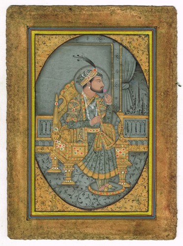 Peinture miniature mughal fait - peinture,