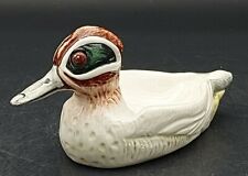CENDRIER VIDE POCHE CANARD SARCELLE D'HIVER VINTAGE BARBOTINE ITALIE L 19cm