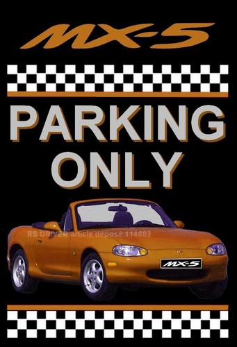 Plaque parking only mazda - only,