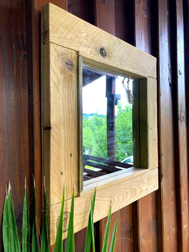 Miroir bois brut - miroir,