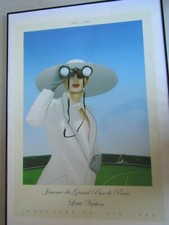 Affiche originale entoilée Louis Vuitton par Razzia / Longchamp 1988 / Signée