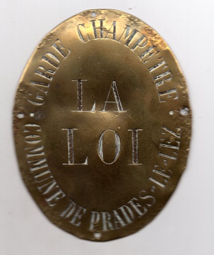 Plaque métier garde - mÉtier,