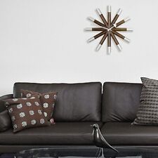 Horloge murale George Nelson Vitra Roues Noyer Aluminium Φ455mm moderne