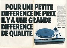 Publicité Advertising 0223 1978 Technics Platine SL 1300 MK2   (2 pages)