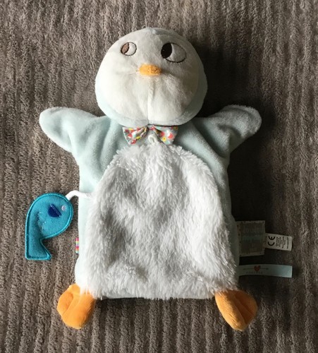 Doudou marionnette pingouin - doudou,