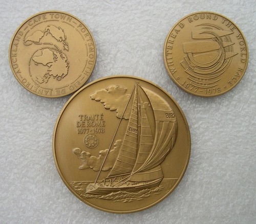 Lot medaille bateau traite - lot, 3