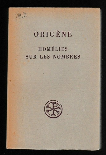 Sources chretiennes origene - sources,