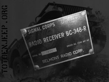 plate plaque LABEL plaquette POSTE RADIO BC-348 R  .... jeep dodge us ww2