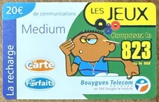 MARTINIQUE BOUYGUES TELECOM CARAÏBE 823 20€ RECHARGE GSM PREPAYÉE TELECARTE