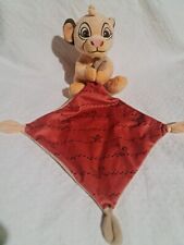 DOUDOU MOUCHOIR DISNEY BABY SIMBA PUMBA ROI LION MARRON ORANGE ETAT NEUF